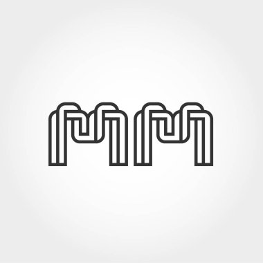 İlk harf Mm Logo vektör tasarımı
