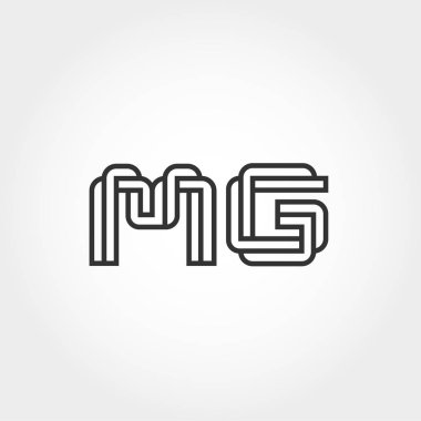 İlk harf Mg Logo vektör tasarımı