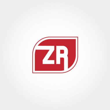 İlk harf Zr Logo vektör tasarımı