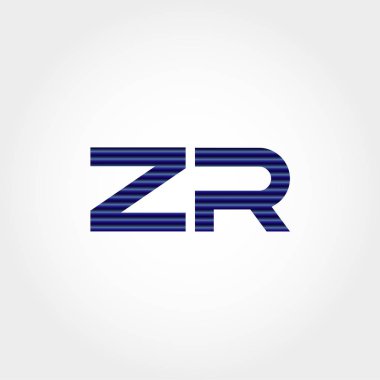 İlk harf Zr Logo vektör tasarımı