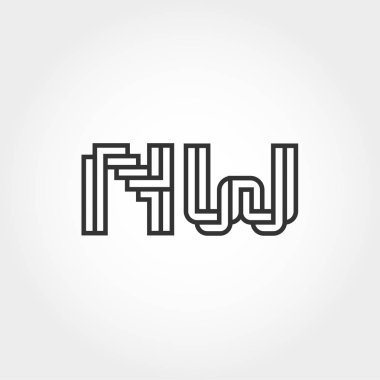 İlk harf Kuzey Logo vektör tasarımı