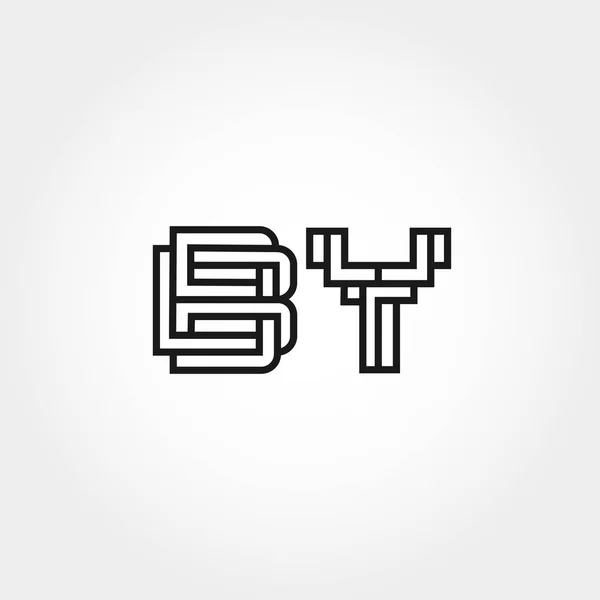 Carta Inicial Por Modelo Logotipo Vector Design — Vetor de Stock
