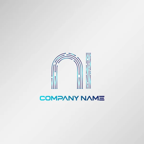 Carta Inicial Logo Design — Vetor de Stock