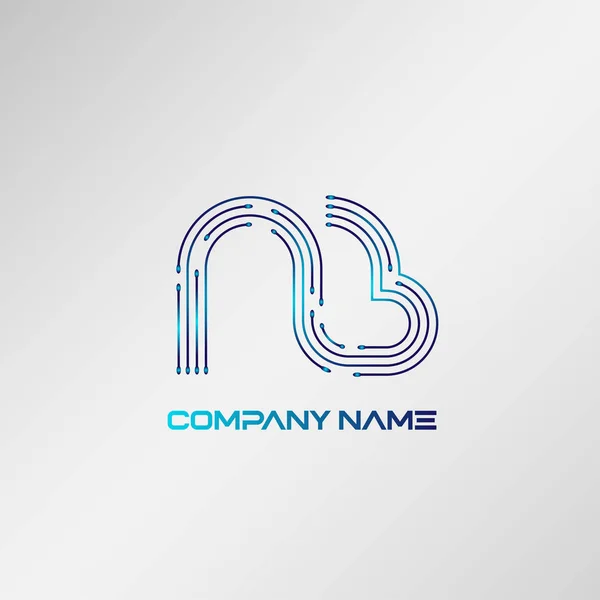 Carta Inicial Logo Design — Vetor de Stock