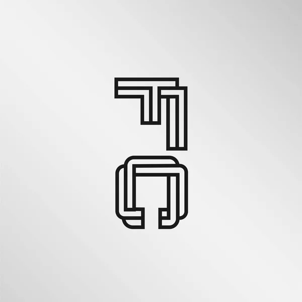 Lettera Iniziale Logo Design — Vettoriale Stock