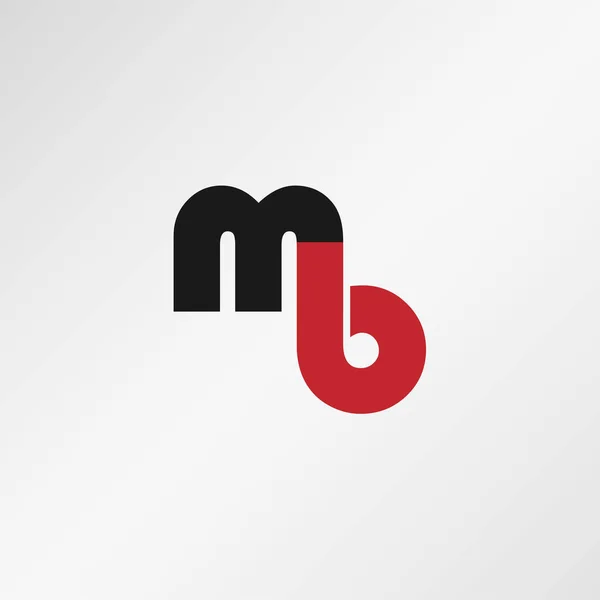 İlk harf Mb Logo tasarım şablonu