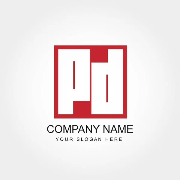 Carta Inicial Logo Vector Design — Vetor de Stock