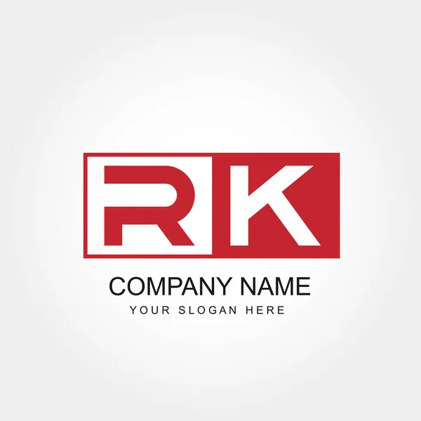 İlk harf Rk Logo vektör tasarımı