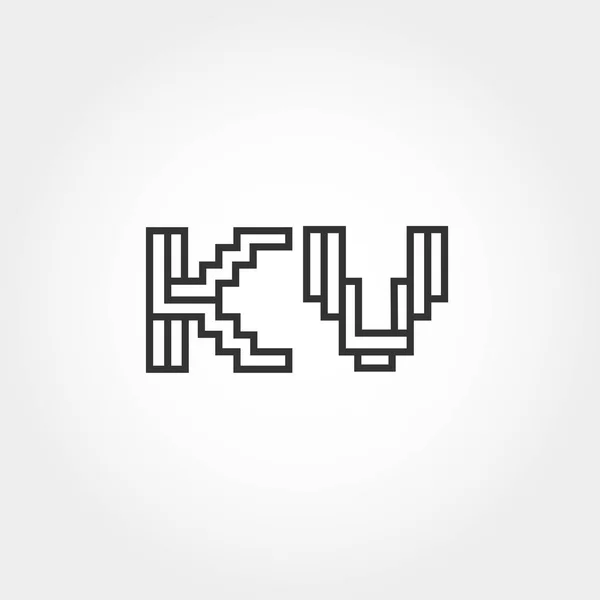 Progettazione Vettoriale Iniziale Del Logo Del Leter — Vettoriale Stock