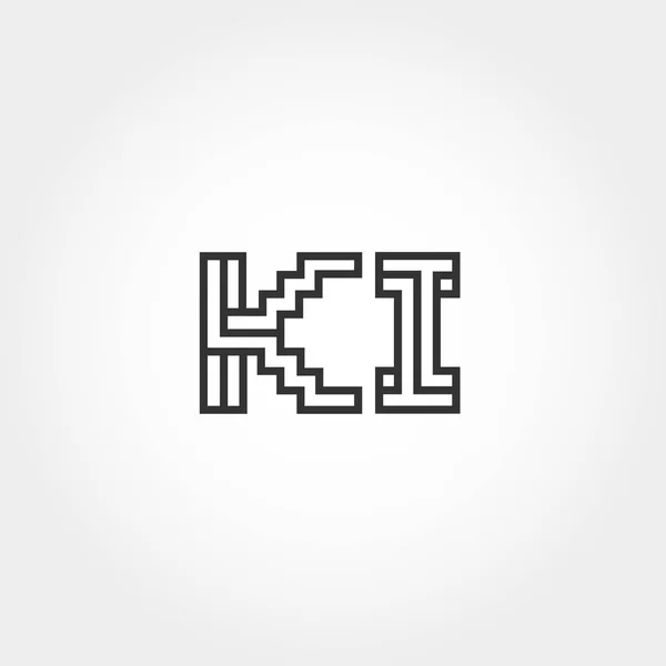 Lettore Iniziale Logo Vector Design — Vettoriale Stock