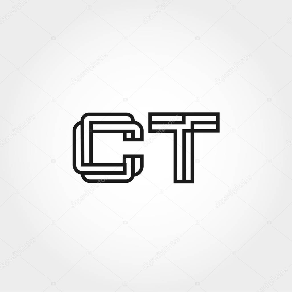 Initial Letter CT Logo Template Design