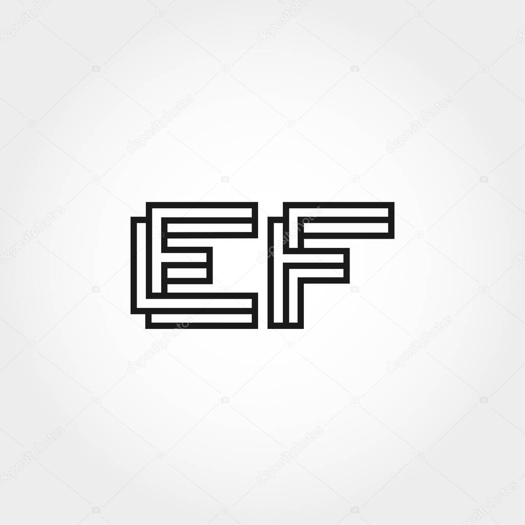 Initial Letter EF Logo Template Design