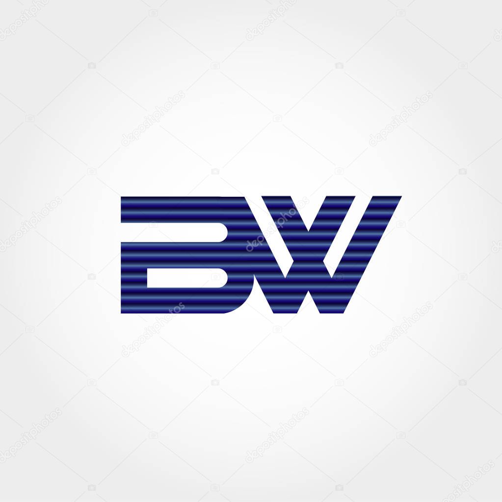 Initial Letter BW Logo Design