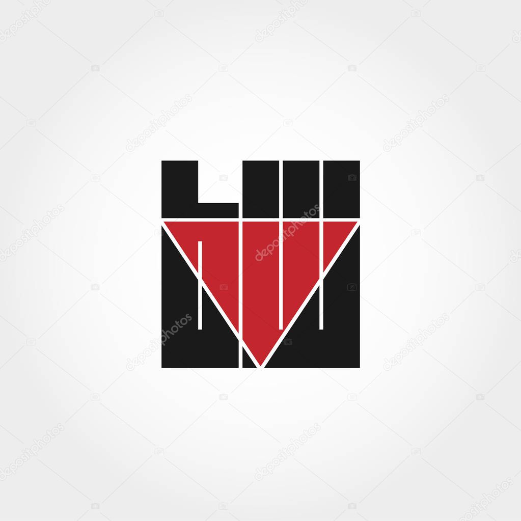 Initial Letter BW Logo Design