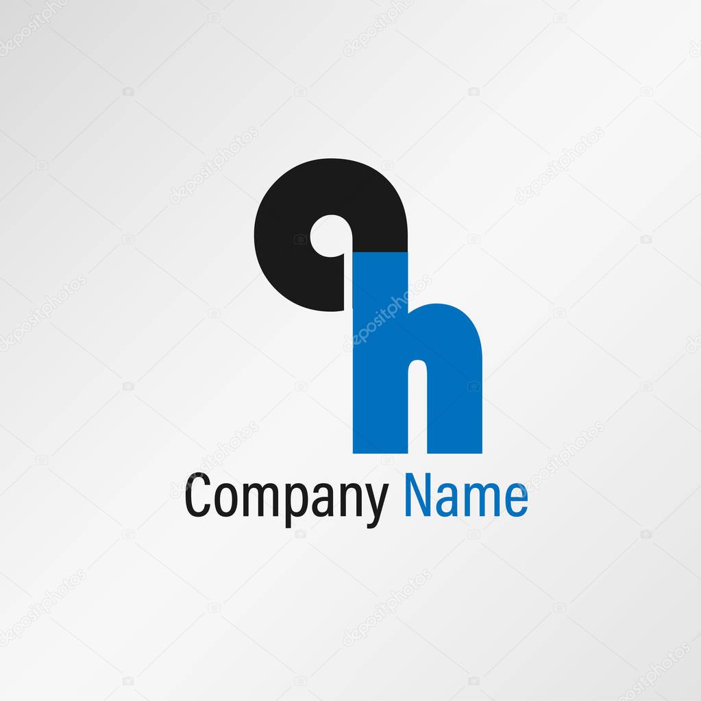 Initial Letter AH Logo Template Design