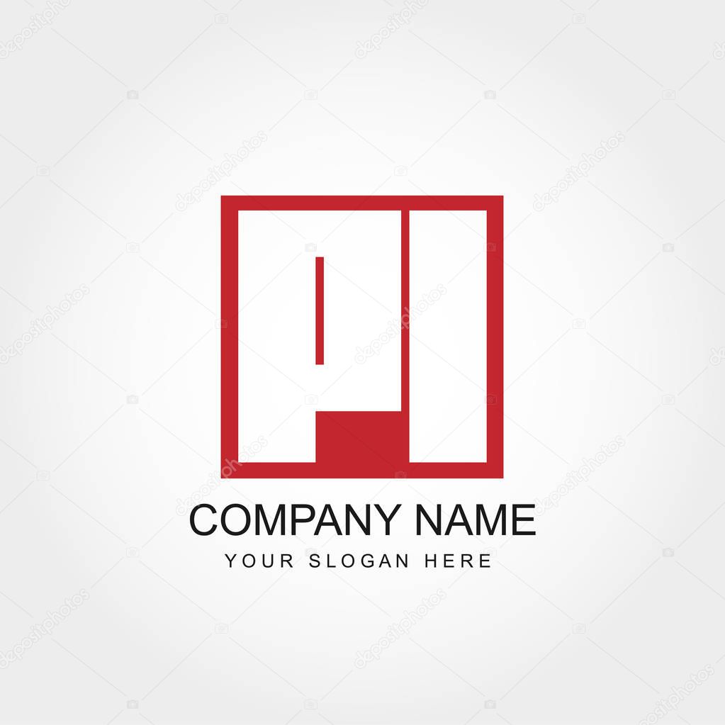 Initial Letter PL Logo Vector Design