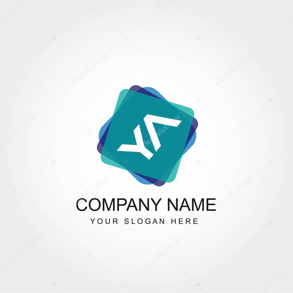 Initial Letter YA Logo Vector Design
