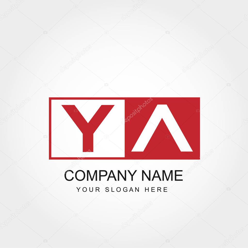 Initial Letter YA Logo Vector Design