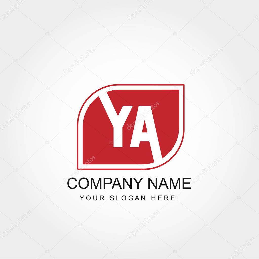 Initial Letter YA Logo Vector Design