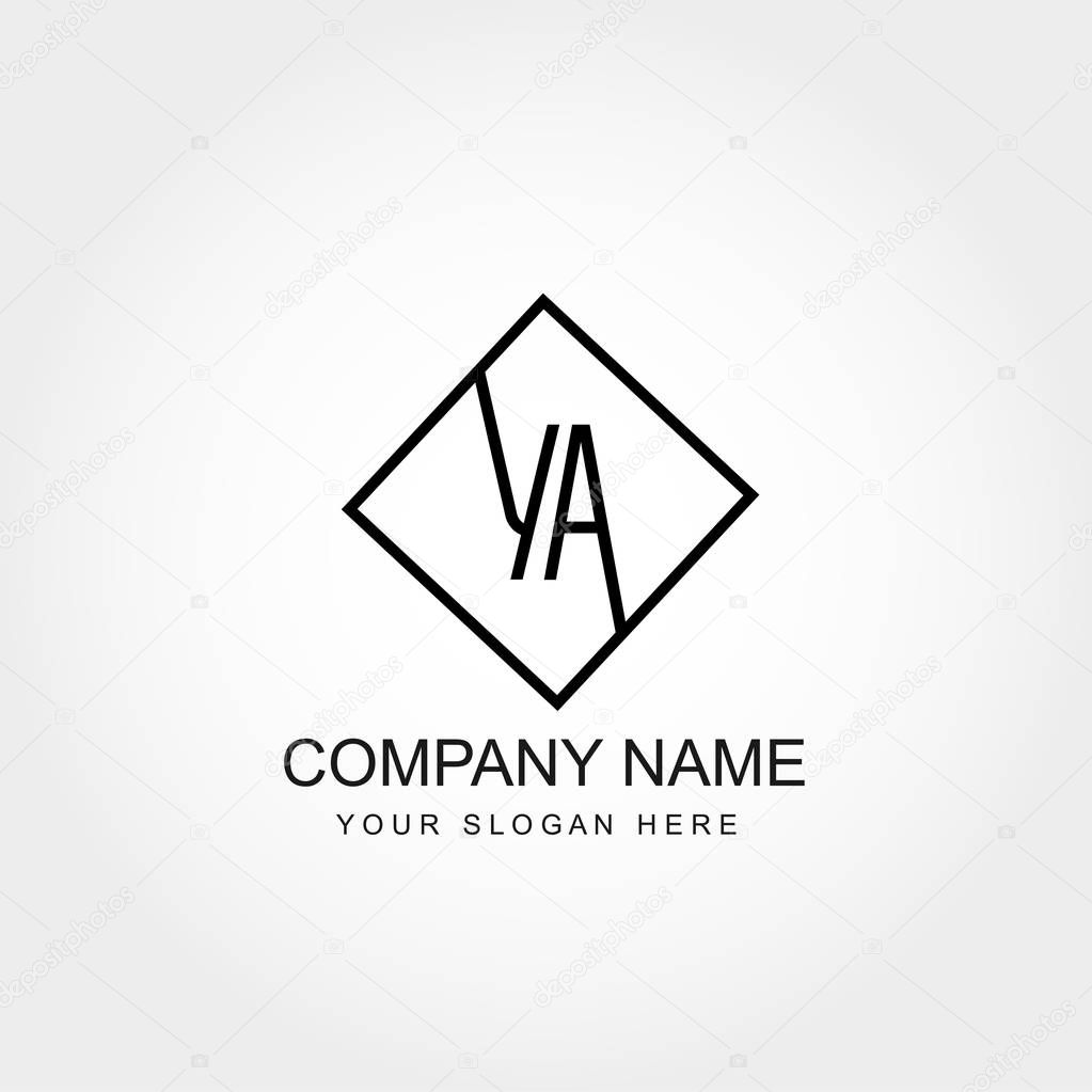 Initial Letter YA Logo Vector Design