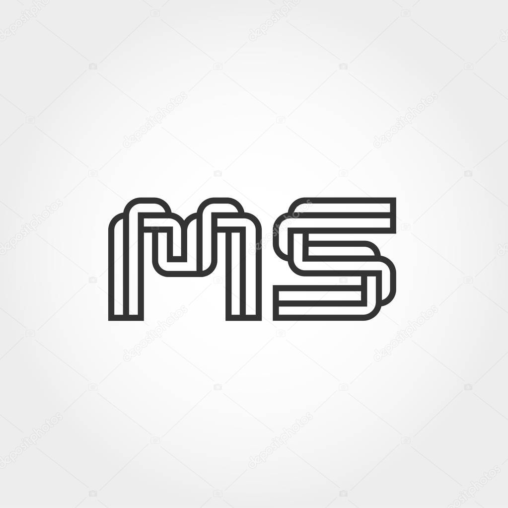 Initial Letter MS Logo Vector Design