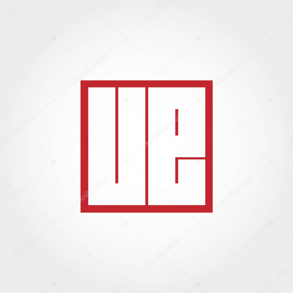 Initial Letter UE Logo Vector Design