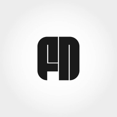 İlk harf Fn Logo vektör tasarımı