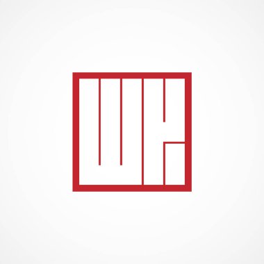 İlk harf Wk Logo tasarım şablonu