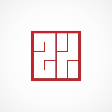 İlk harf Zx Logo tasarım şablonu