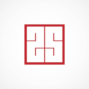 İlk harf Zs Logo tasarım şablonu