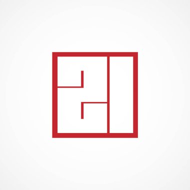 İlk harf Zl Logo tasarım şablonu