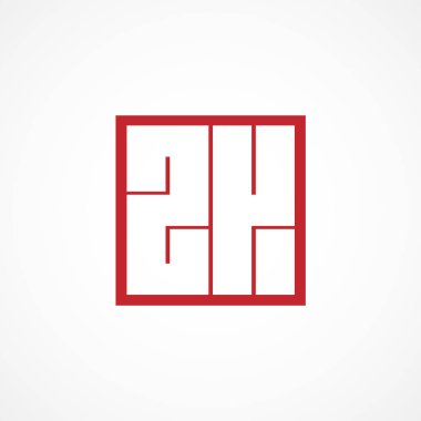 İlk harf Zk Logo tasarım şablonu