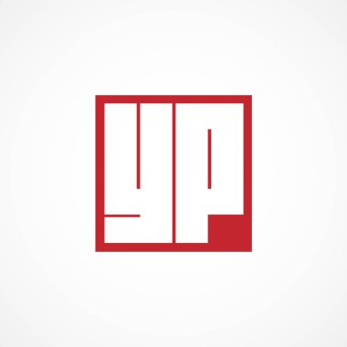 İlk harf Yp Logo tasarım şablonu