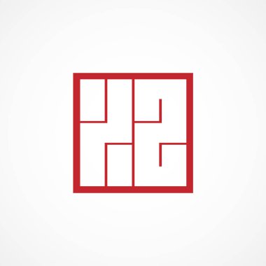 İlk harf Xz Logo tasarım şablonu