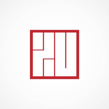 İlk harf Xu Logo tasarım şablonu