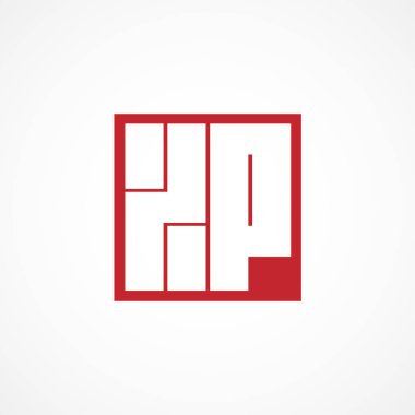 İlk harf Xp Logo tasarım şablonu