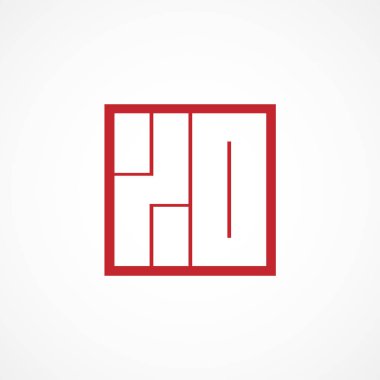 İlk harf Xo Logo tasarım şablonu