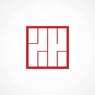 İlk harf Xk Logo tasarım şablonu