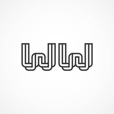 İlk harf Ww Logo tasarım şablonu