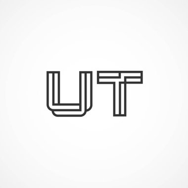 İlk mektup Ut Logo tasarım şablonu