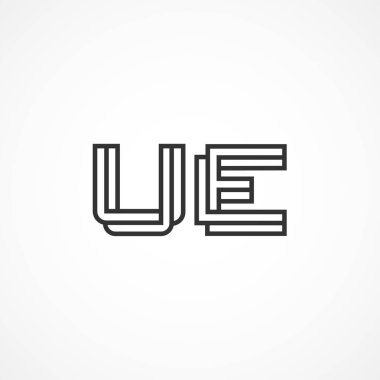 İlk Harf UE Logo Şablonu Tasarımı