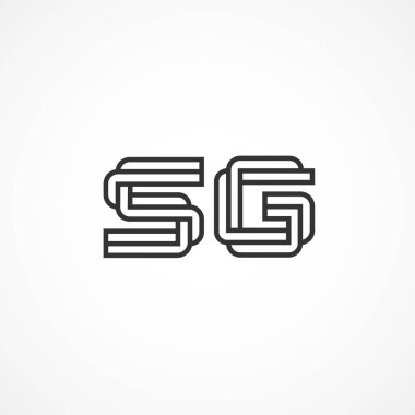 Başlangıç Harfi SG Logo Şablonu Tasarımı
