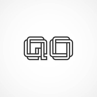 İlk harf Qo Logo tasarım şablonu