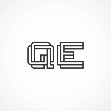 İlk harf Qe Logo tasarım şablonu