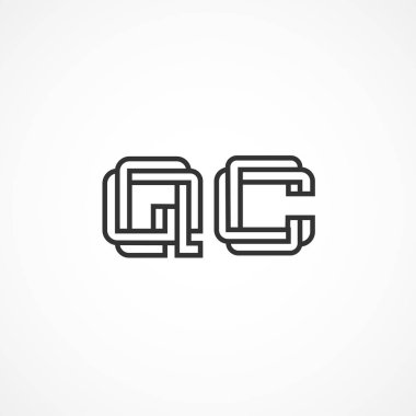 İlk mektup Qc Logo tasarım şablonu