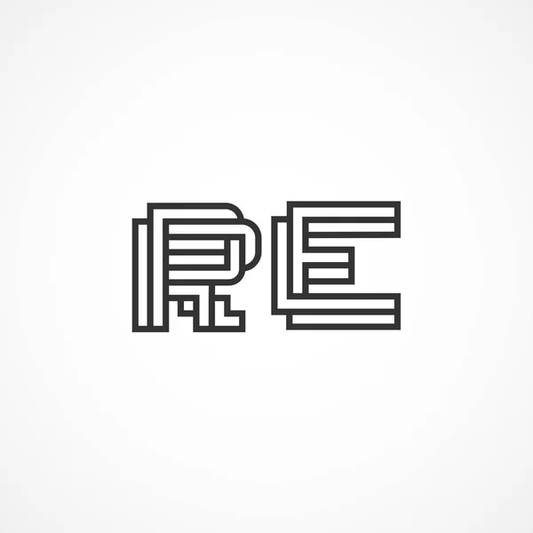 ロゴデザイン テンプレート再初期の手紙 — ストックベクタ