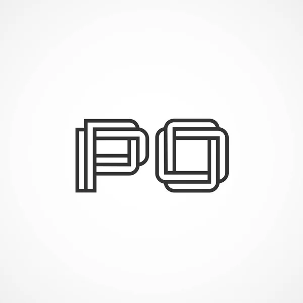 Carta Inicial Diseño Plantilla Logo — Archivo Imágenes Vectoriales
