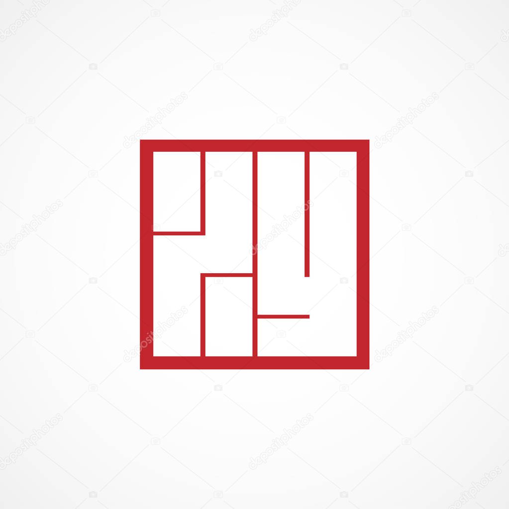 Initial Letter XY Logo Template Design