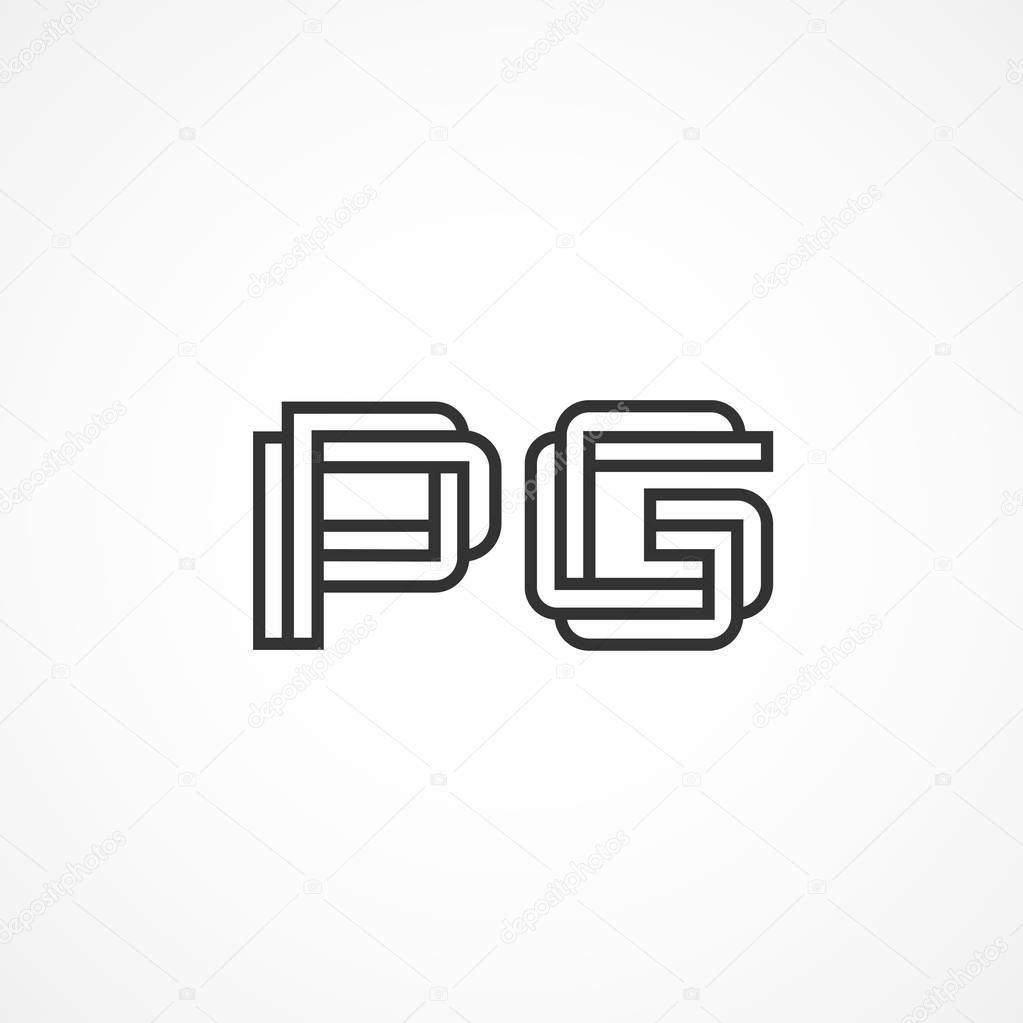 Initial Letter PG Logo Template Design