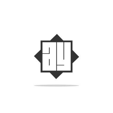 İlk harf Ay Logo şablonu vektör tasarımı